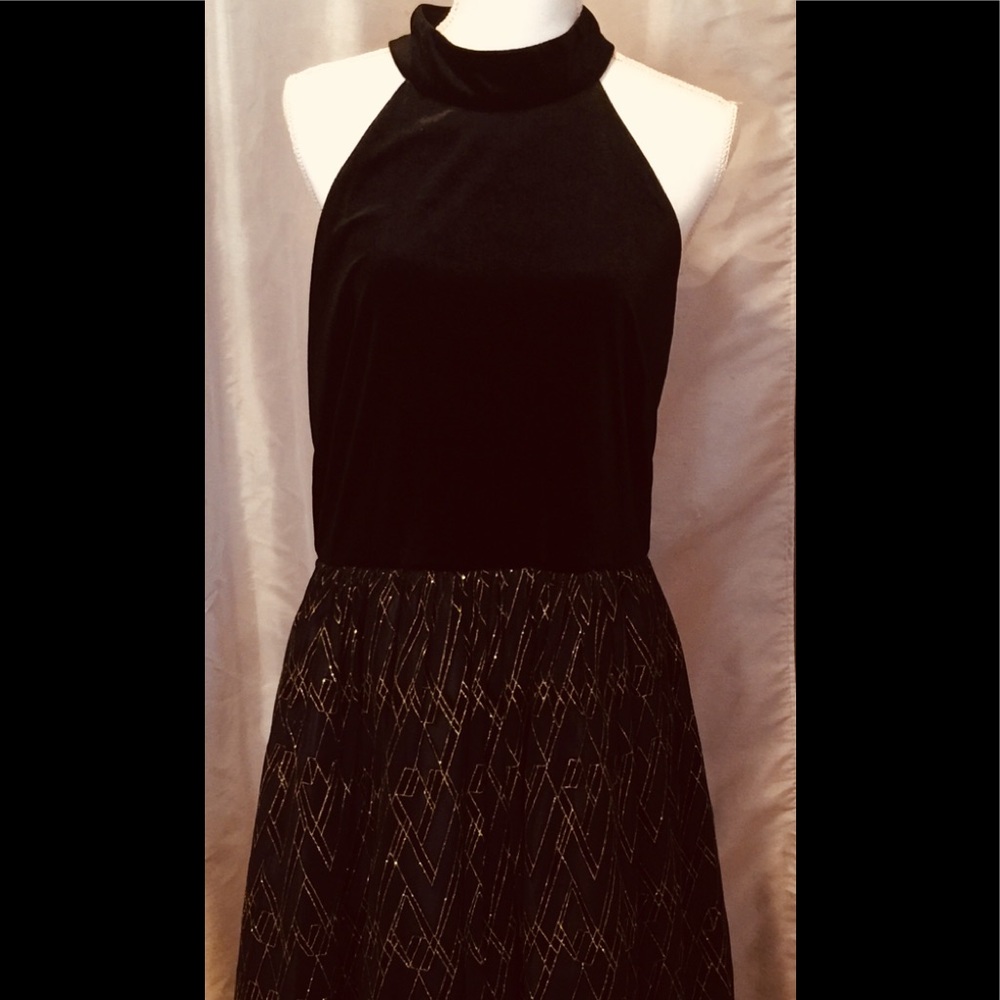 LF Leslie Fay Cocktail dress, sz 14 womens velvet
